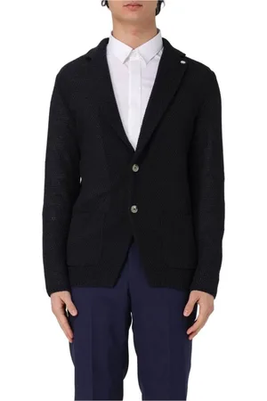 Manuel Ritz Jassen, Heren, Blauw, M, Elegante Blauwe Jersey Jas