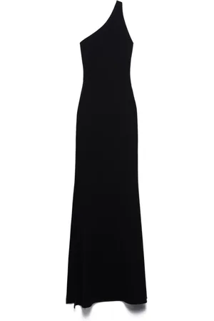 ANIYE BY Kleedjes, Dames, Zwart, XS, Polyester, Zwarte Lange Jurk Met Eén Schouder