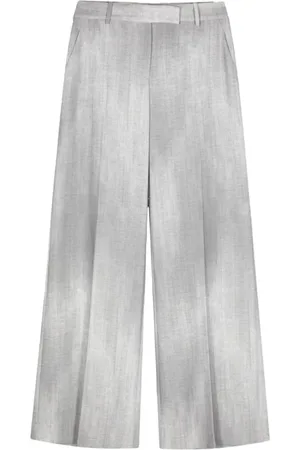 ERMANNO SCERVINO Broeken, Dames, Grijs, M, Polyester, Stijlvolle Broeken