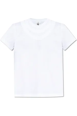 Comme des Garçons Tops, Dames, Wit, M, Katoen, T-shirt met korte mouwen