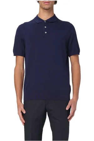 Manuel Ritz Tops, Heren, Blauw, M, Katoen, Katoenen Gebreid Poloshirt