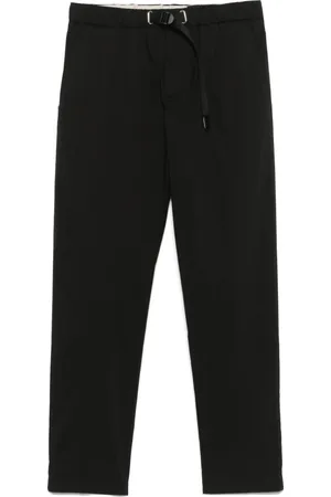 White Sand Broeken, Heren, Zwart, S, Katoen, Zwarte katoenen broek met riem