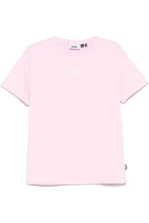 GCDS Tops, Heren, Roze, XS, Roze & Paarse Tee voor vrouwen