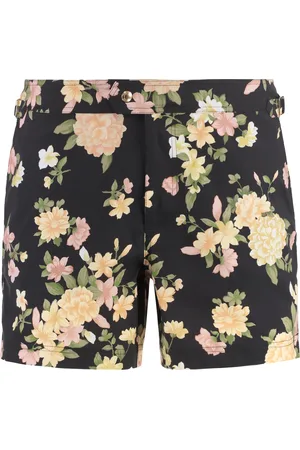 Tom Ford Badkleding, Heren, Zwart, S, Polyester, Zwemshorts met bloemenprint