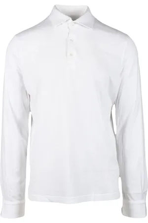 FEDELI Tops, Heren, Wit, M, Katoen, Polo