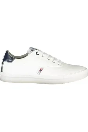 Napapijri Schoenen, Heren, Wit, 42 EU, Polyester, Witte Sneakers met Contrasterende Accenten