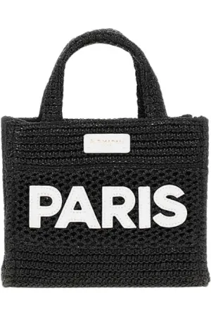 RUE MADAM Tassen, Dames, Zwart, ONE Size, Katoen, Mini Havana Tote met Gewatteerd Logo