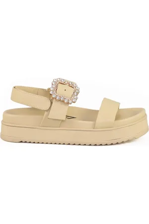 Emanuélle vee Schoenen, Dames, , 40 EU, Leer, Leren sandaal met rubberen zool