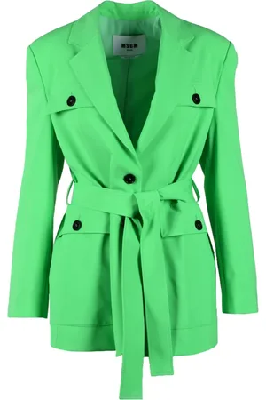 Msgm Mantels, Dames, Groen, 2Xs, Wol, Jas