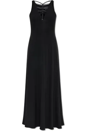Emporio Armani Kleedjes, Dames, Zwart, M, Jurk met bandjes