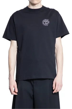 Soulland Tops, Heren, Zwart, M, Katoen, Zon Grafisch Zwart T-Shirt