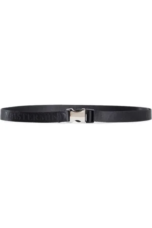 MASTERMIND Accessoires, Heren, Zwart, L, Zwartweb Logo Jacquard Verstelbare Riem