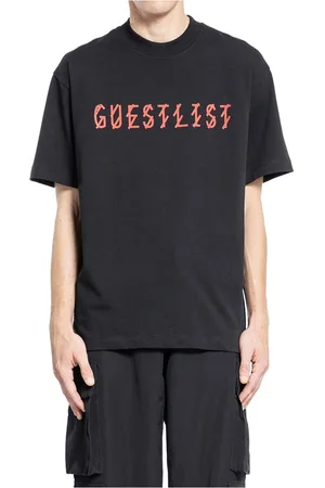 44 Label Group Tops, Heren, Zwart, L, Katoen, T-shirt met ronde hals