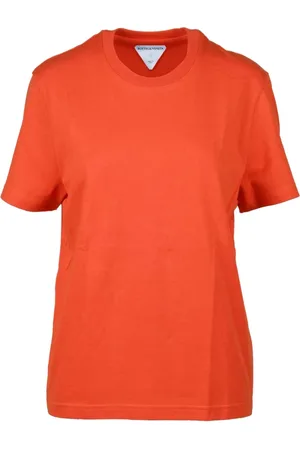 Bottega Veneta Tops, Dames, Oranje, M, Katoen, Tshirt