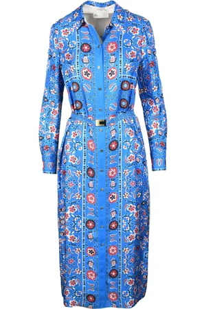 Tory Burch Kleedjes, Dames, Veelkleurig, S, Zijden Blousejurk