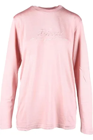 Diesel Tops, Dames, Roze, S, Katoen, Tshirt