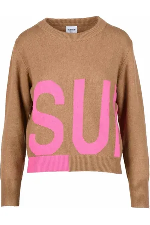 Sundek Truien, Dames, Bruin, S, Wol, Shirt