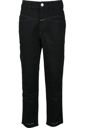 Closed Jeans, Dames, Zwart, S, Katoen, Broek