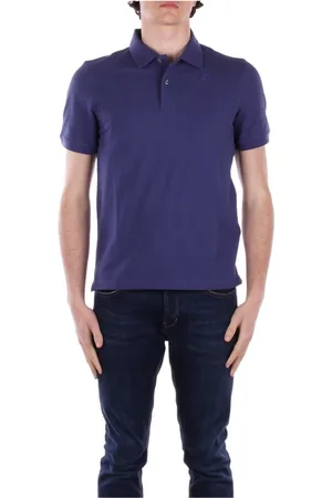 K-Way Tops, Heren, Blauw, M, Katoen, Blauwe Polo T-shirts en Polos