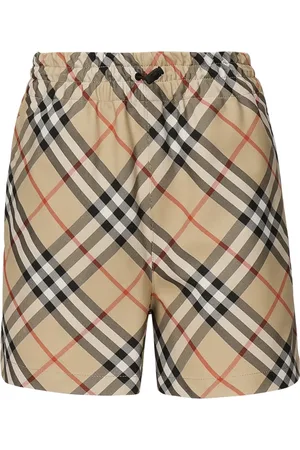 Burberry Korte broeken, Dames, , M, Twill Elastische Taille Shorts Zand