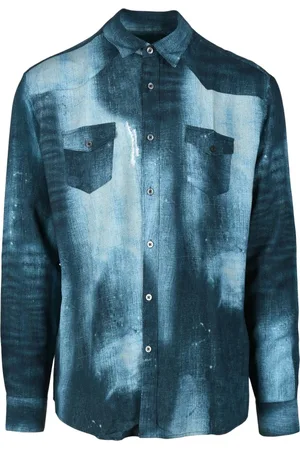D.A. Daniele Alessandrini Overhemden, Heren, Blauw, L, Overhemd