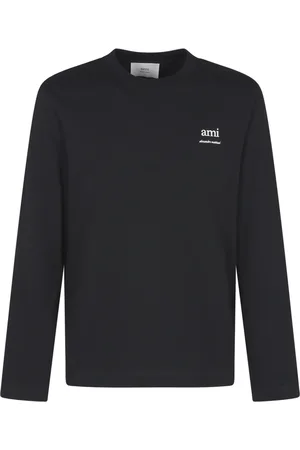Ami Tops, Heren, Zwart, S, Katoen, Long Sleeve Tops