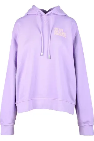 Dsquared2 Sweatshirts & Hoodies, Dames, Paars, M, Katoen, Maglia