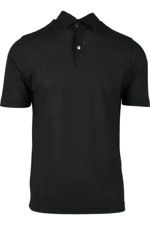 FILIPPO DE LAURENTIIS Tops, Heren, Zwart, M, Katoen, Katoenen Polo Shirt - Klassiek Model
