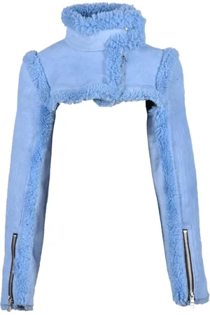 LAQUAN SMITH Jassen, Dames, Blauw, S, Leren jas