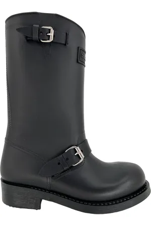 Dsquared2 Schoenen, Dames, Zwart, 36 EU, Stijlvolle Rubber Biker Laars