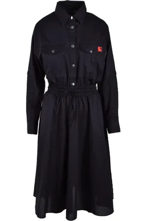 Moschino Kleedjes, Dames, Zwart, XS, Katoen, Damesjurk