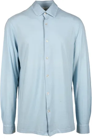 FILIPPO DE LAURENTIIS Overhemden, Heren, Blauw, S, Katoen, Overhemd