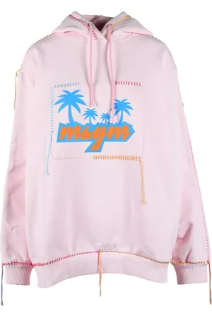 Msgm Sweatshirts & Hoodies, Dames, Roze, L, Katoen, Maglia