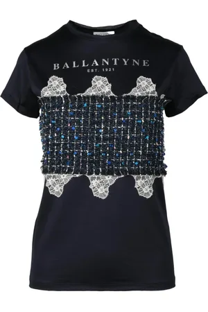 BALLANTYNE Tops, Dames, Blauw, S, Katoen, Tshirt