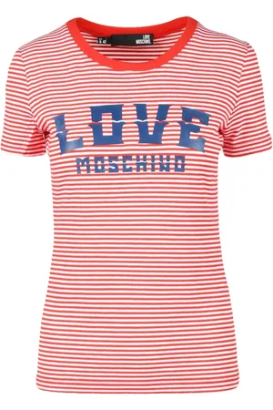Moschino Tops, Dames, Veelkleurig, S, Katoen, Tshirt