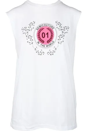 SEMICOUTURE Tops, Dames, Wit, M, Katoen, Tshirt