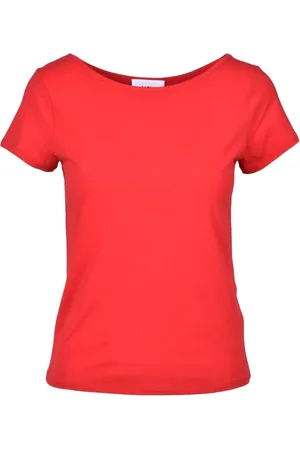 ALPHA STUDIO Tops, Dames, Rood, 2Xs, Katoen, Katoen Elastaan T-shirt