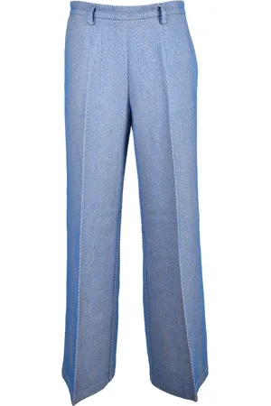 FORTE FORTE Broeken, Dames, Blauw, M, Katoen, Broek