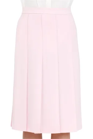 Max Mara Rokken, Dames, Roze, M, Polyester, Rosalia Geplooide Rok met Ritssluiting