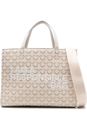 V°73 Tassen, Dames, , ONE Size, Verantwoordelijkheid Logo Witte Winkel Tas