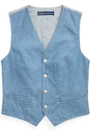 Ralph Lauren Jassen, Dames, Blauw, XS, Stijlvolle Vest