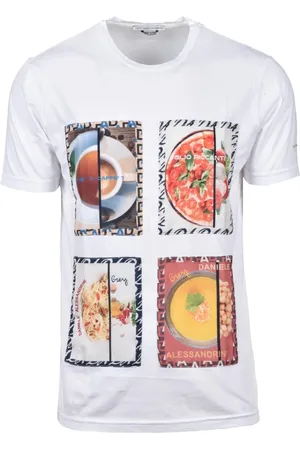 D.A. Daniele Alessandrini Tops, Heren, Wit, M, Katoen, Tshirt