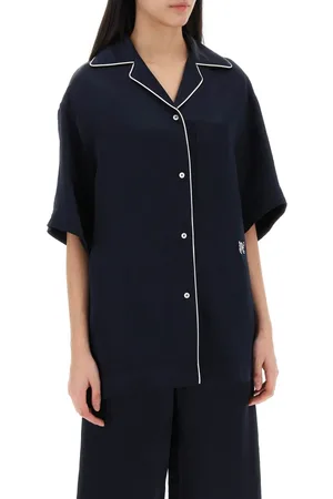 Palm Angels Blouses & Shirts, Dames, Blauw, XS, Linnen, Shirts