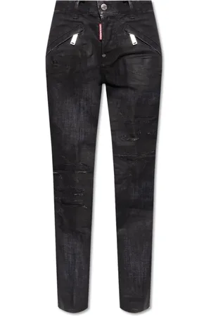 Dsquared2 Jeans, Dames, Zwart, 2Xs, Katoen, Jeans met Logo