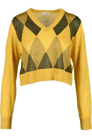 BALLANTYNE Truien, Dames, Geel, S, Linnen, Maglia