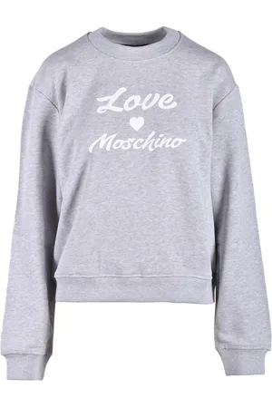 Moschino Sweatshirts & Hoodies, Dames, Grijs, XS, Katoen, Maglia