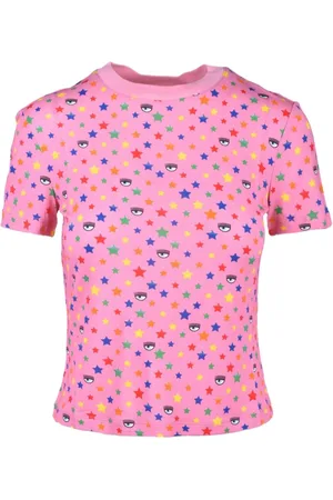 Chiara Ferragni Tops, Dames, Roze, S, Tshirt