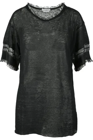 BALLANTYNE Truien, Dames, Zwart, L, Linnen, Maglia
