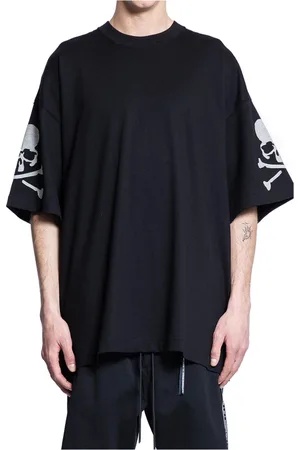 MASTERMIND Tops, Heren, Zwart, L, Katoen, Zwart Katoenen Jersey Skull Print T-Shirt