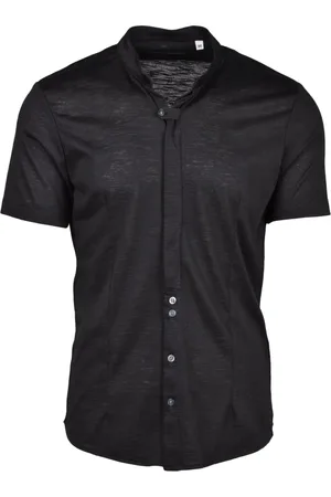 D.A. Daniele Alessandrini Overhemden, Heren, Zwart, M, Polyester, Overhemd